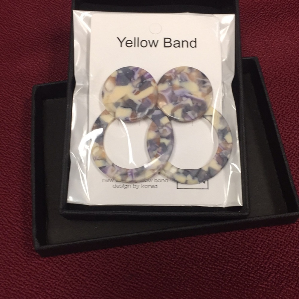 Acrylic earrings new in box